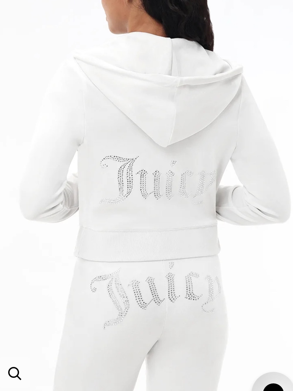 Juicy Couture Off-White Velour Tracksuit Size XS NWT